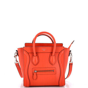 Celine Nano Luggage Bag Grainy Leather